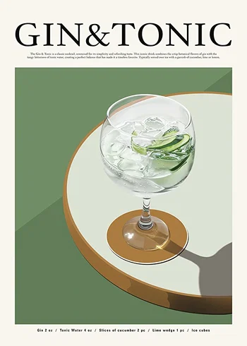 Poster Classic Gin & Tonic