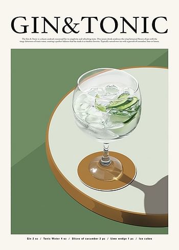 Poster Classic Gin & Tonic