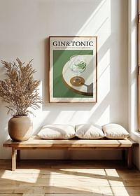 Afiș care sărbătorește clasicul cocktail Gin & Tonic-2