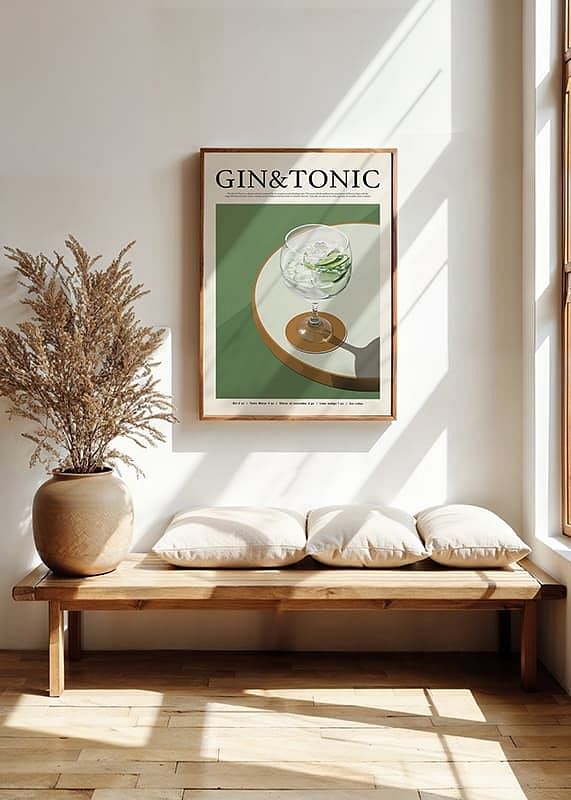 Afiș care sărbătorește clasicul cocktail Gin & Tonic-12