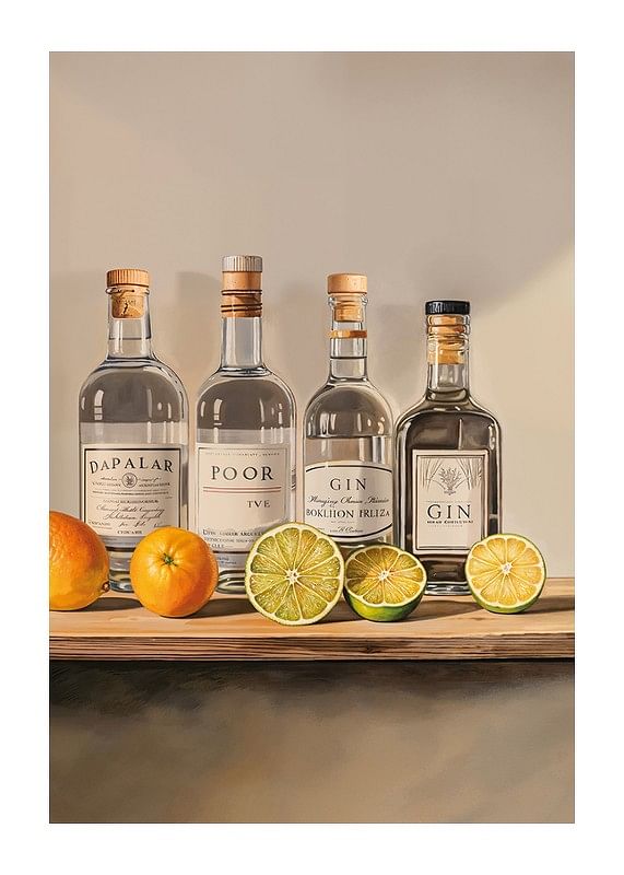 Plagát Gin Quartet And Fruit