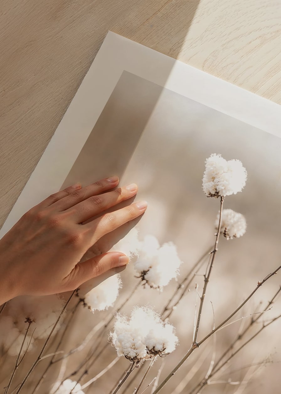 Poster med bomull och natur-12