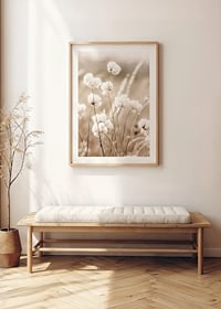 Poster with a nature image of a field with cotton flowers-8
