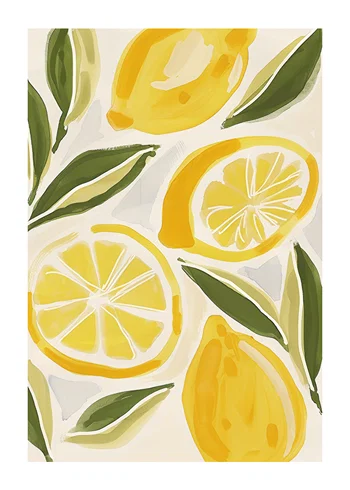 Poster Limone Aquarell