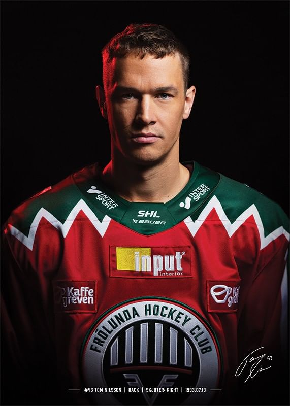Tom Nilsson #43 Frölunda HC 2024/2025-12