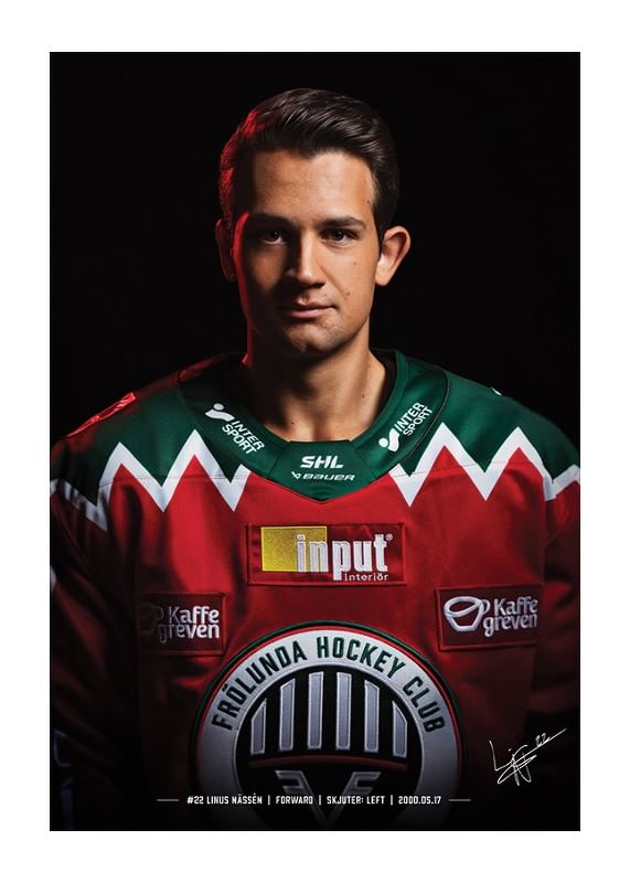 Poster Linus Nässén #22 Frölunda HC 2024/2025