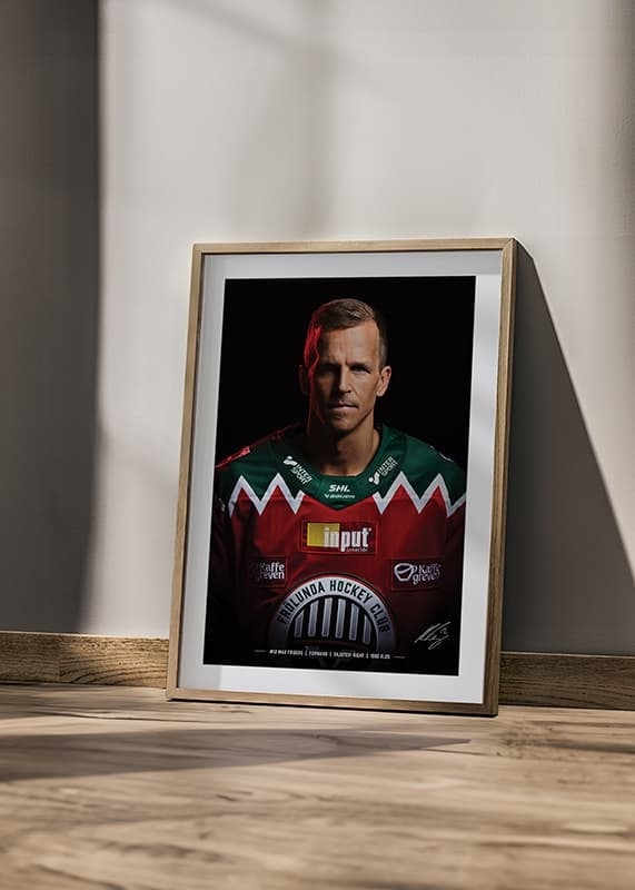 Poster Max Friberg #12 Frölunda HC 2024/2025 crossfade