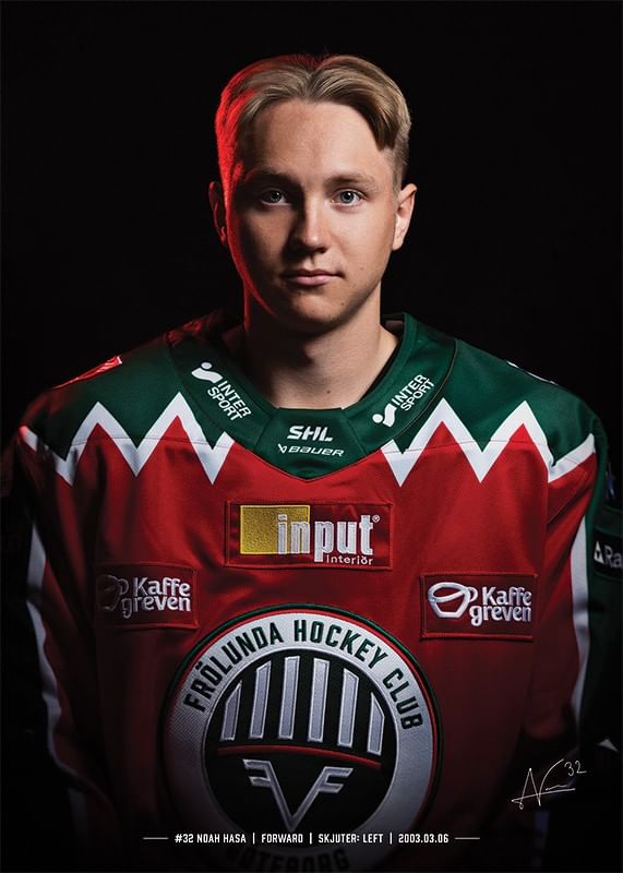 Noah Hasa #32 Frölunda HC 2024/2025-12