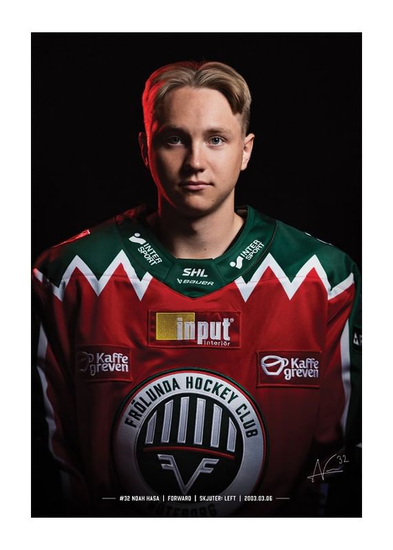 Noah Hasa #32 Frölunda HC 2024/2025-12