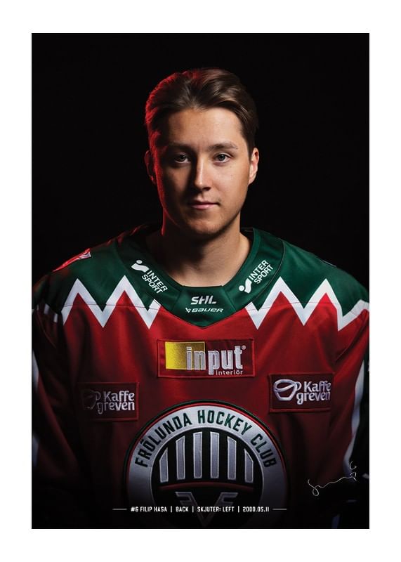 Poster Filip Hasa #6 Frölunda HC 2024/2025