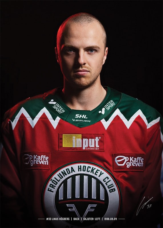 Linus Högberg #33 Frölunda HC 2024/2025-12