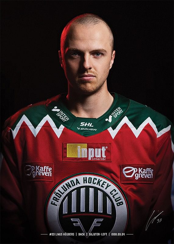 Linus Högberg #33 Frölunda HC 2024/2025-12