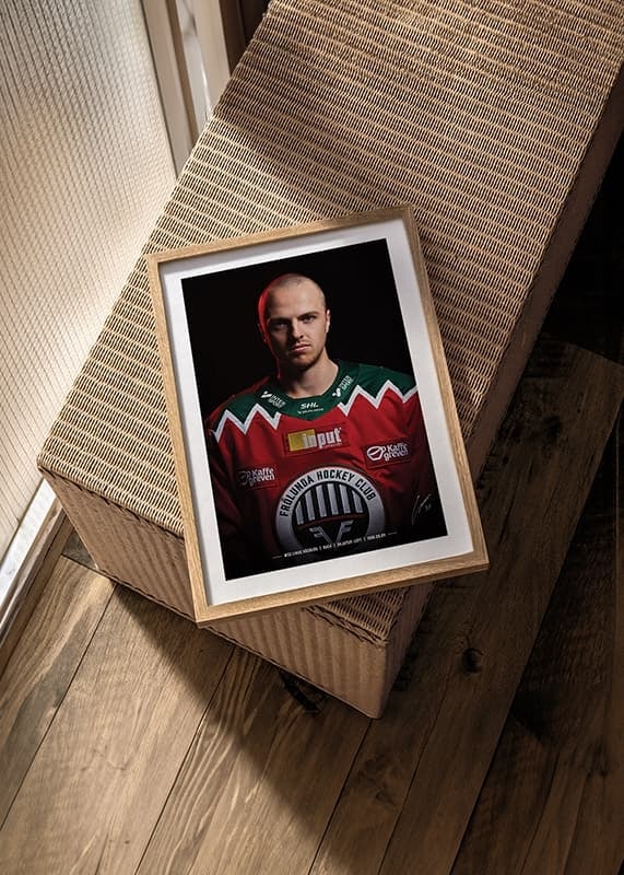 Poster Linus Högberg #33 Frölunda HC 2024/2025 crossfade