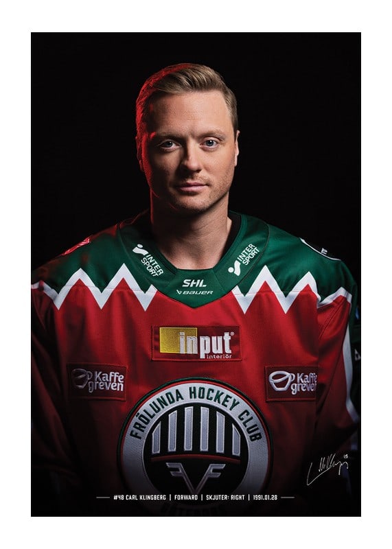 Poster Carl Klingberg #48 Frölunda HC 2024/2025