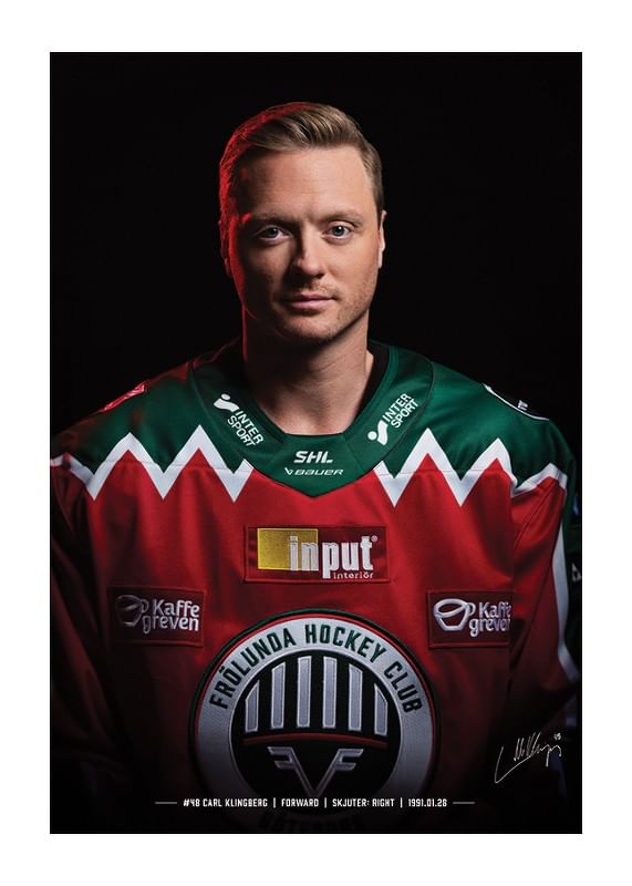 Poster Carl Klingberg #48 Frölunda HC 2024/2025