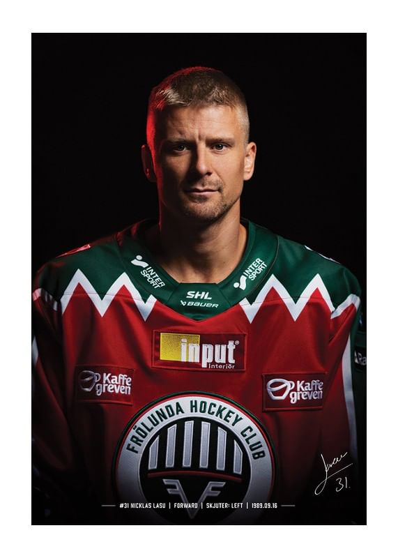 Poster Nicklas Lasu #31 Frölunda HC 2024/2025