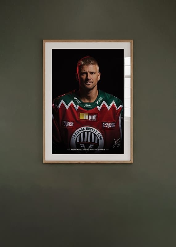 Poster Nicklas Lasu #31 Frölunda HC 2024/2025 crossfade