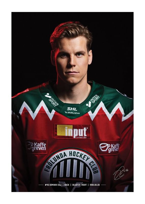 Poster Dominik Egli #46 Frölunda HC 2024/2025