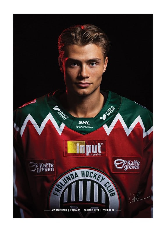 Poster Isac Born #17 Frölunda HC 2024/2025
