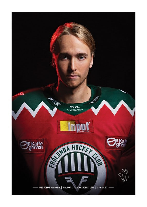 Poster Tobias Normann #30 Frölunda HC 2024/2025