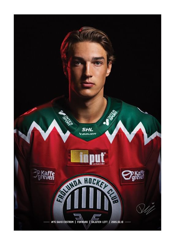 Poster David Edstrom #75 Frölunda HC 2024/2025