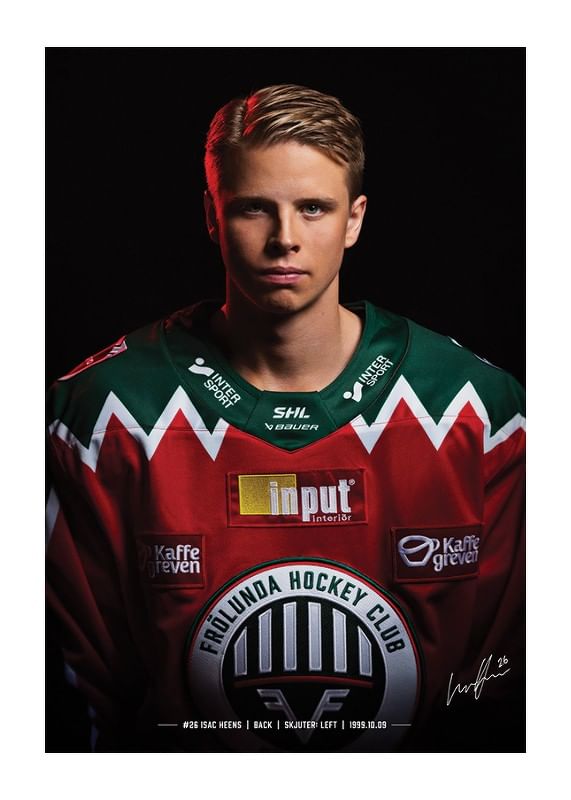 Poster Isac Heens #26 Frölunda HC 2024/2025