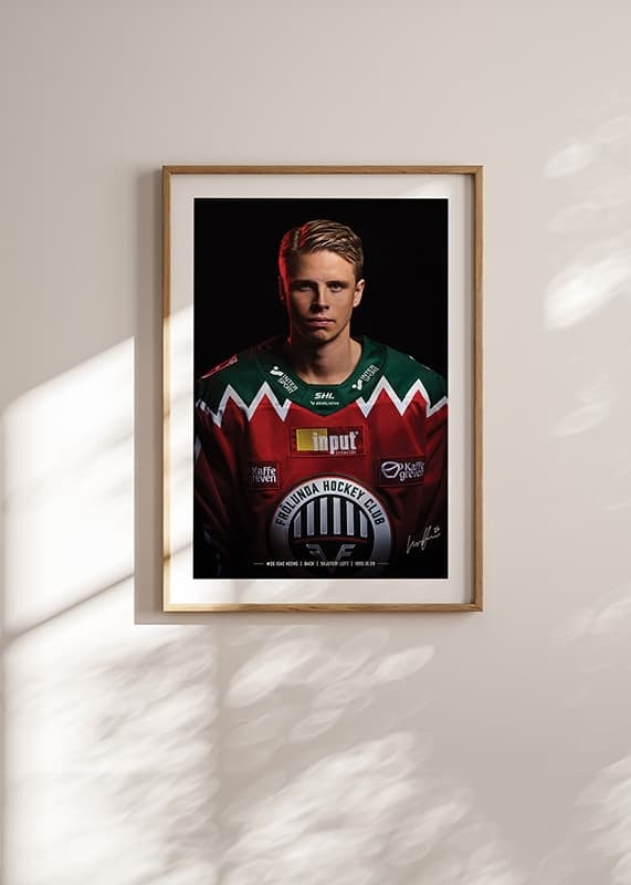 Poster Isac Heens #26 Frölunda HC 2024/2025 crossfade
