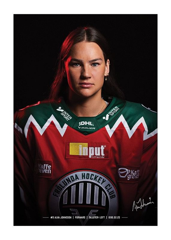 Poster Alva Johnsson #9 Frölunda HC 2024/2025