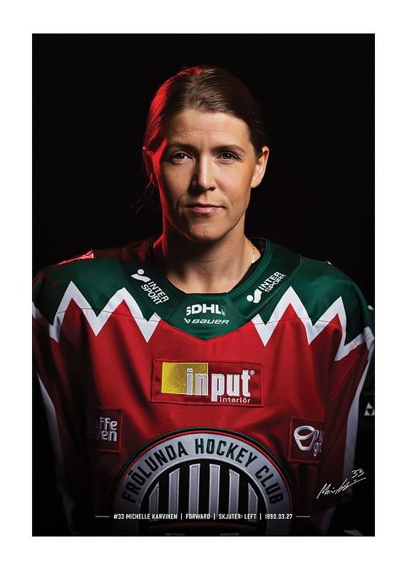 Poster Michelle Karvinen #33 Frölunda HC 2024/2025
