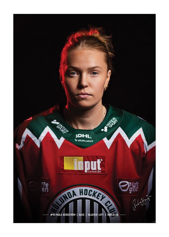 Poster Paula Bergström #45 Frölunda HC 2024/2025