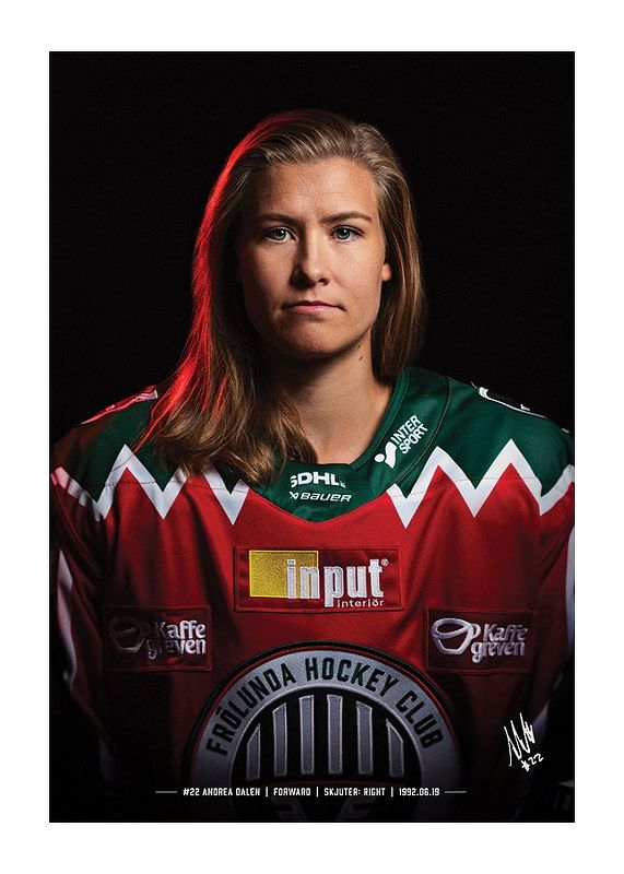 Poster Andrea Dalen #22 Frölunda HC 2024/2025