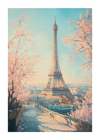 Poster Blossoms By The Eiffel Tower