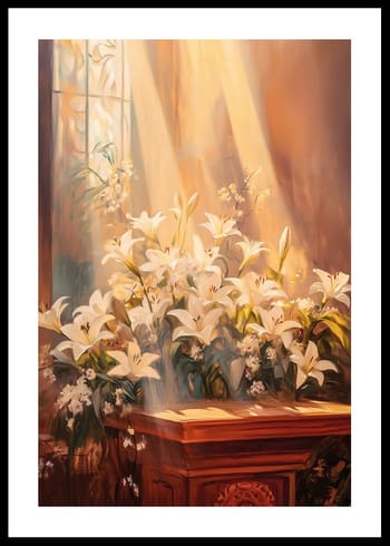 Poster Radiance Of White Lilies