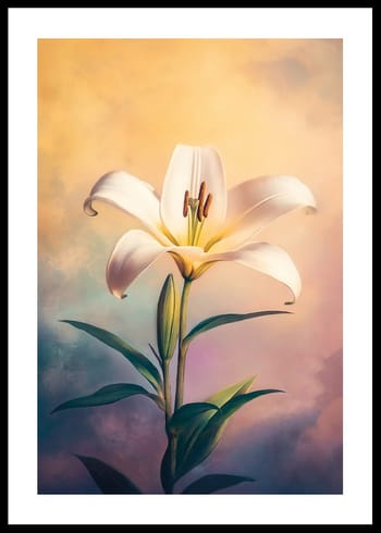 Póster Graceful White Lily