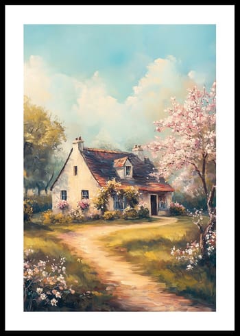Poster Springtime Cottage Bliss