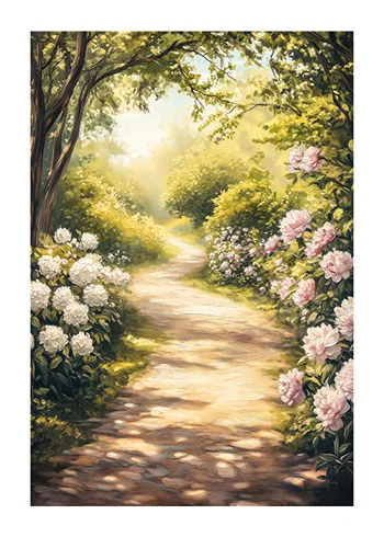 Poster Garden Stroll In Sunlight