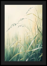 Plagát s trávou v jemnom svetle, ktorý vyjadruje pokoj a eleganciu prírody-4