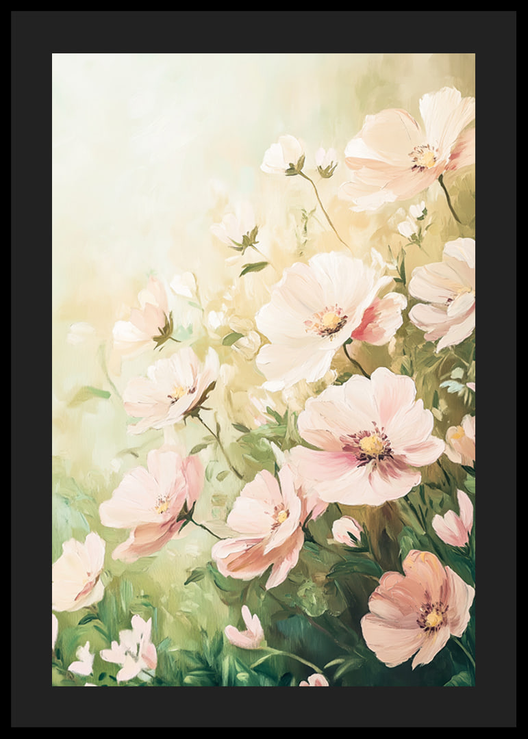 En poster med mjuka blommor i pastelltoner-12