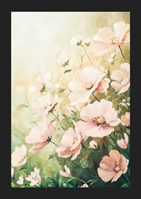 En poster med mjuka blommor i pastelltoner-5