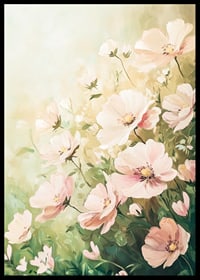 En poster med mjuka blommor i pastelltoner-6