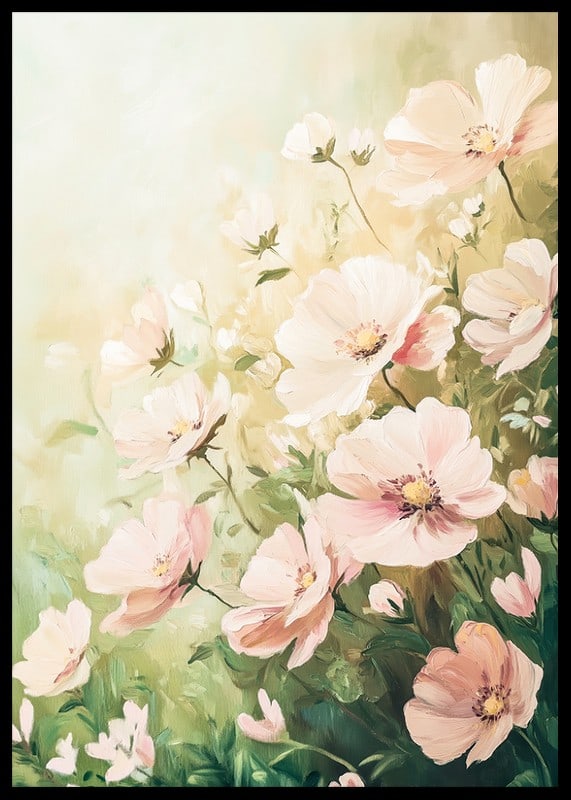 En poster med mjuka blommor i pastelltoner-12