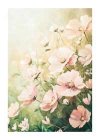 Un poster cu flori moi în tonuri pastelate-1