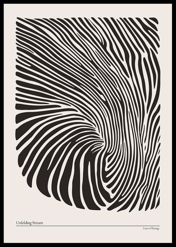 Abstract poster in the series Lines of Energy with organic lines-12