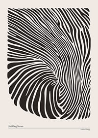 Abstract poster in the series Lines of Energy with organic lines-1
