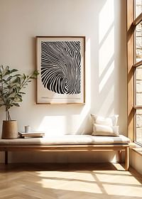 Abstrakt plakat i serien Lines of Energy med organiske linjer-2