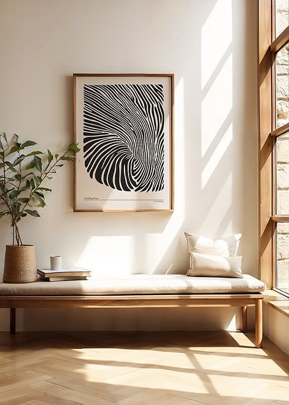 Abstrakt plakat i serien Lines of Energy med organiske linjer-12