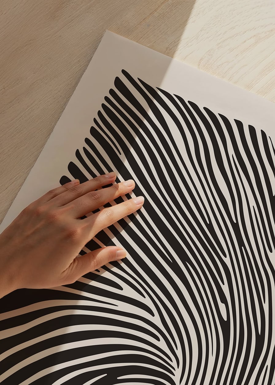 Abstract poster in the series Lines of Energy with organic lines-12