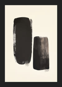 Plagát s ťahom štetca v čiernej farbe na pozadí svetlej pieskovej farby-5