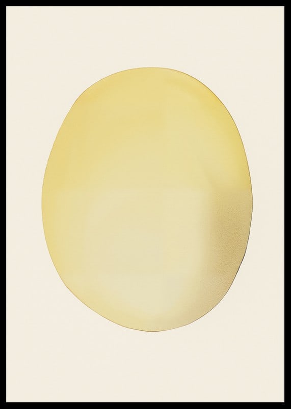 Poster with an abstract painting of a lemon or sun-12