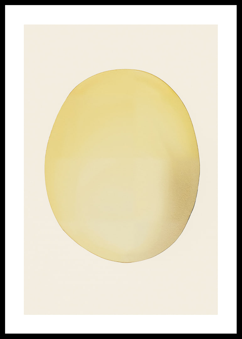 Poster with an abstract painting of a lemon or sun-12